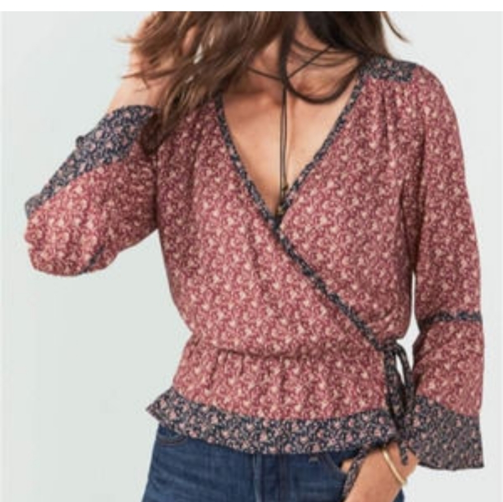 Faherty Ophelia Wrap Shirt Size Medium